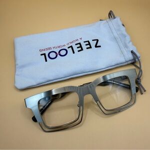 Zeelool Metal Square Glasses Frames, No prescription